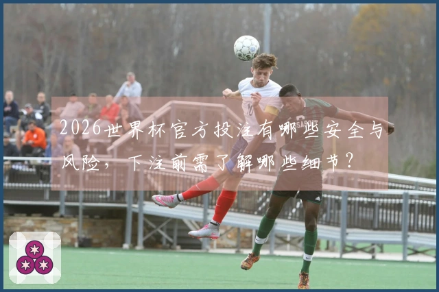 2026世界杯官方投注有哪些安全与风险，下注前需了解哪些细节？